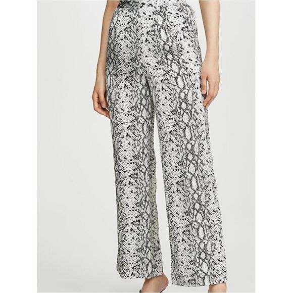 Good American Snake Skin Satin Wide Leg Trousers Size 1 - Picture 1 of 9